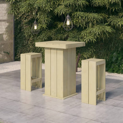 Set BistrÃ² da Giardino 3 pz in Legno di Pino Impregnato