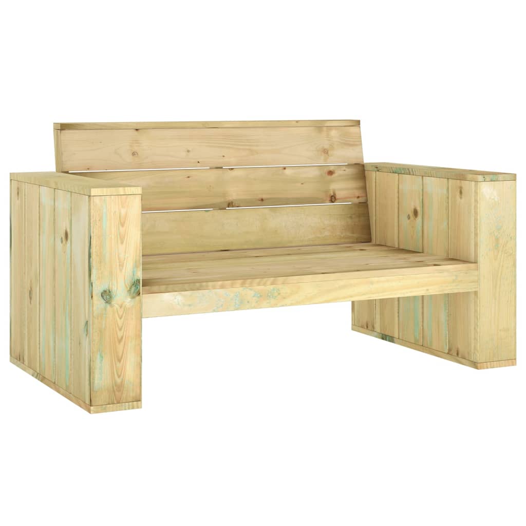 Set Salotto da Giardino 3 pz Legno Massello di Pino Impregnato