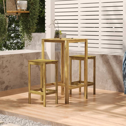 Set BistrÃ² da Giardino 3 pz in Legno di Pino Impregnato