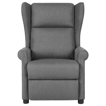 Poltrona reclinabile in tessuto grigio chiaro