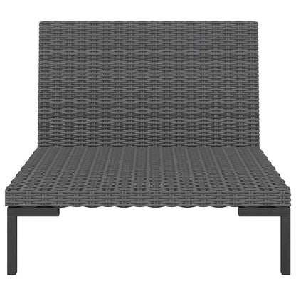 Divano da Giardino con Cuscini in Polyrattan Mezzo Tondo