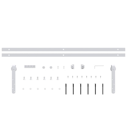 Kit Mini Anta Scorrevole in Acciaio al Carbonio Bianco 183 cm