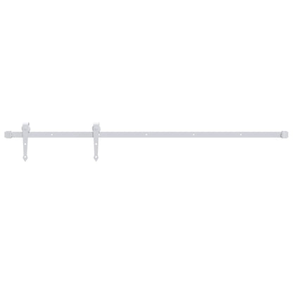 Kit Accessori per Porta Scorrevole 200 cm in Acciaio Bianco