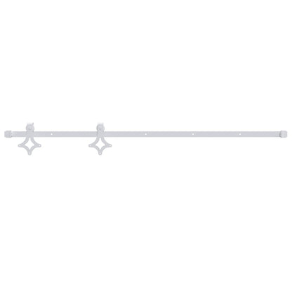 Kit Accessori per Porta Scorrevole 200 cm in Acciaio Bianco