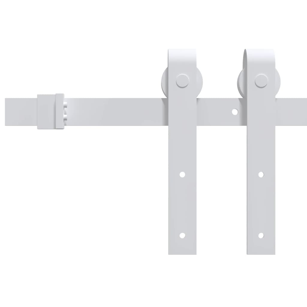 Kit Accessori per Porta Scorrevole 183 cm in Acciaio Bianco