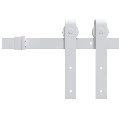 Kit Accessori per Porta Scorrevole 183 cm in Acciaio Bianco