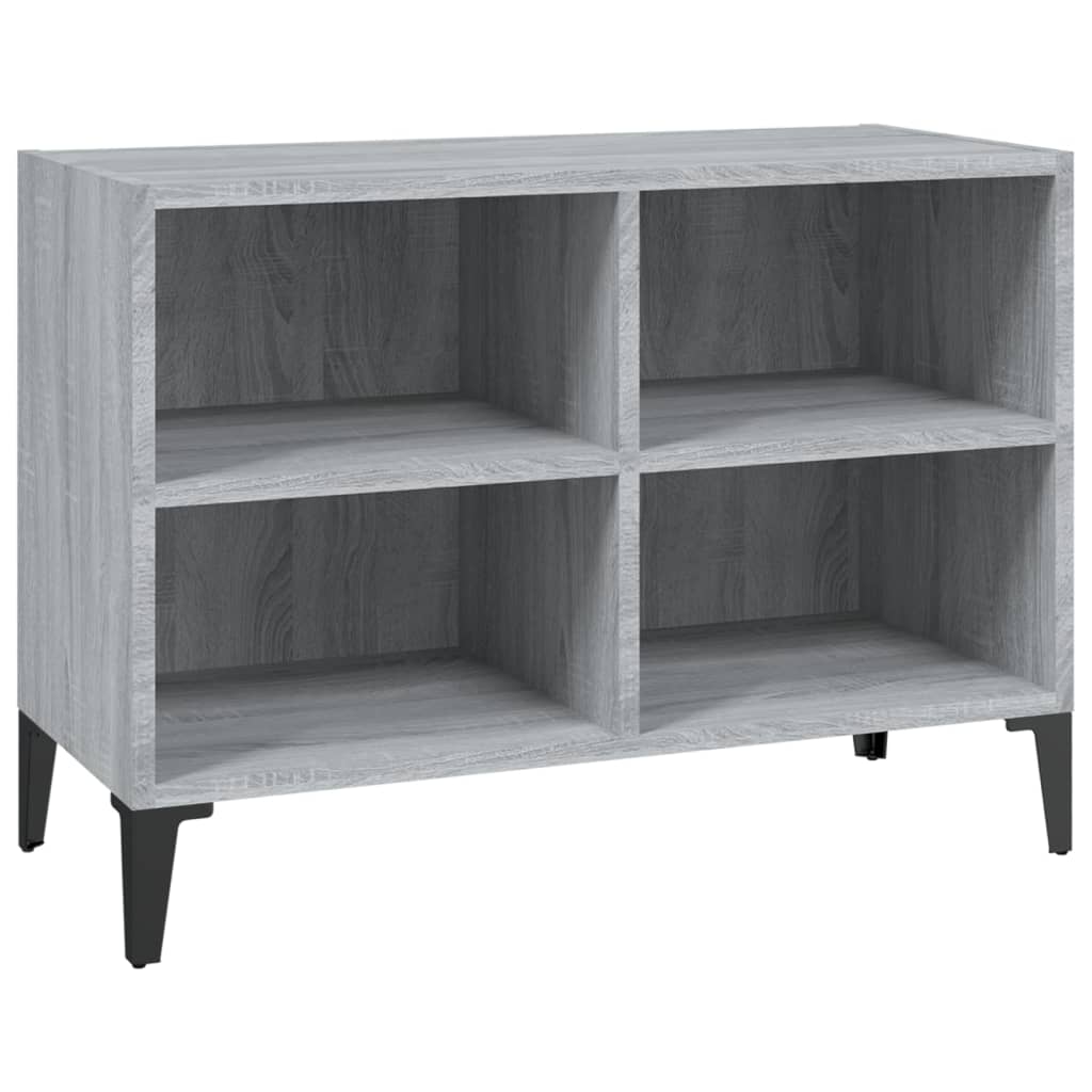 Mobile TV con Gambe in Metallo Grigio Sonoma 69,5x30x50 cm