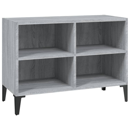Mobile TV con Gambe in Metallo Grigio Sonoma 69,5x30x50 cm