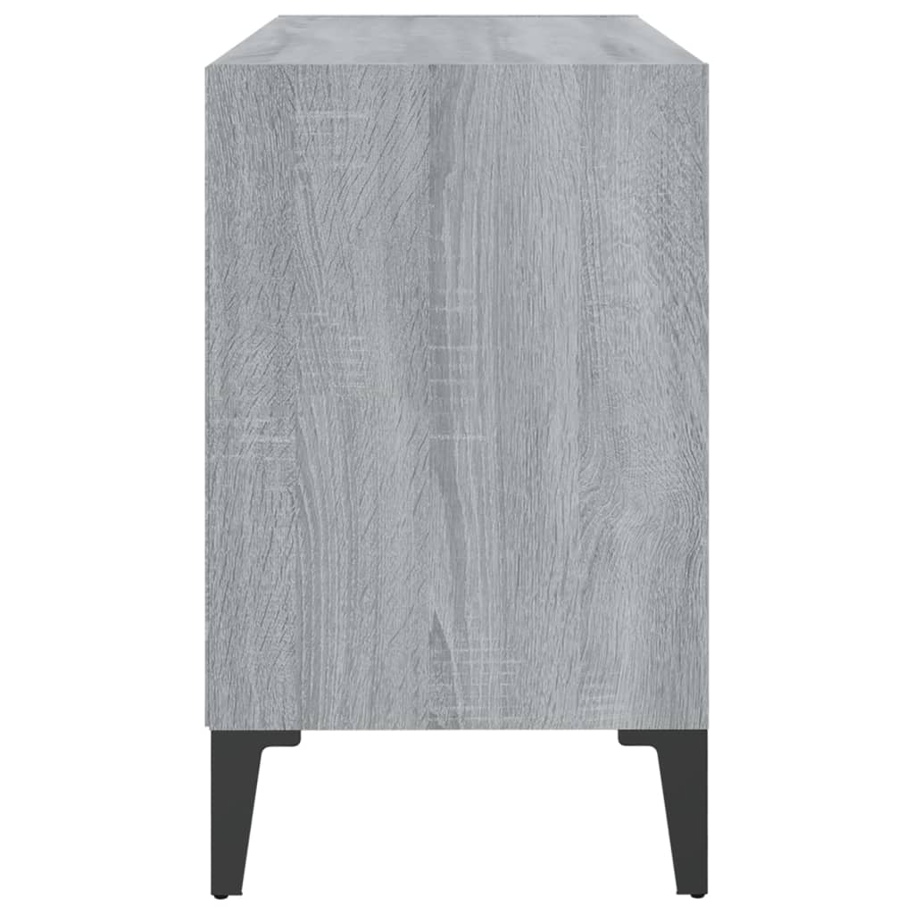 Mobile TV con Gambe in Metallo Grigio Sonoma 69,5x30x50 cm