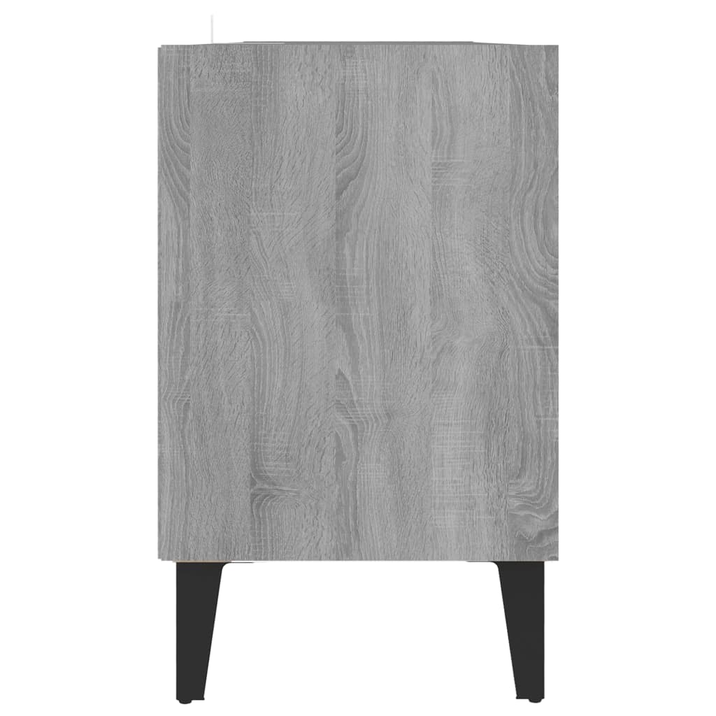 Mobile TV con Gambe in Metallo Grigio Sonoma 103,5x30x50 cm