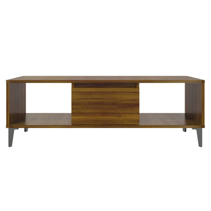 Tavolino da Salotto Rovere Marrone 103,5x60x35cm in Truciolato