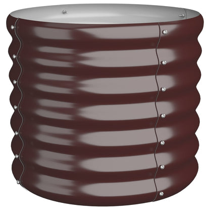 Vaso Giardino Acciaio Verniciato a Polvere 40x40x36 cm Marrone