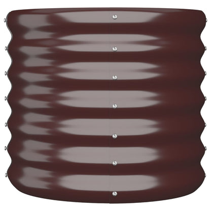Vaso Giardino Acciaio Verniciato a Polvere 40x40x36 cm Marrone