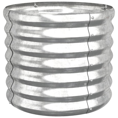 Vaso Giardino Acciaio Verniciato a Polvere 40x40x36 cm Argento