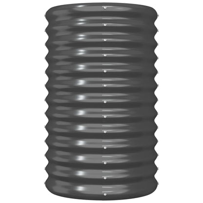 Vaso Giardino Acciaio Verniciato Polvere 40x40x68 cm Antracite
