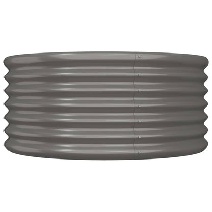 Vaso da Giardino Acciaio Verniciato a Polvere 80x80x36cm Grigio