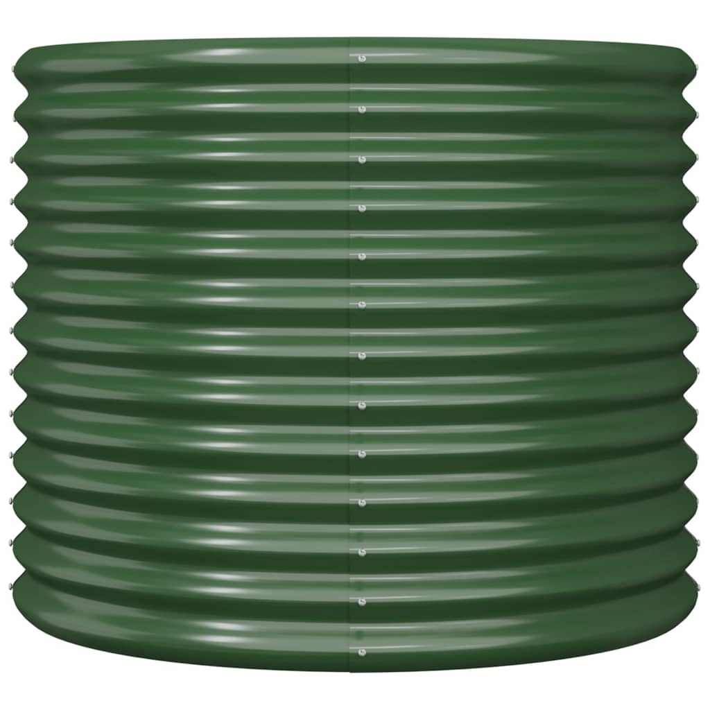 Vaso da Giardino Acciaio Verniciato a Polvere 80x80x68 cm Verde