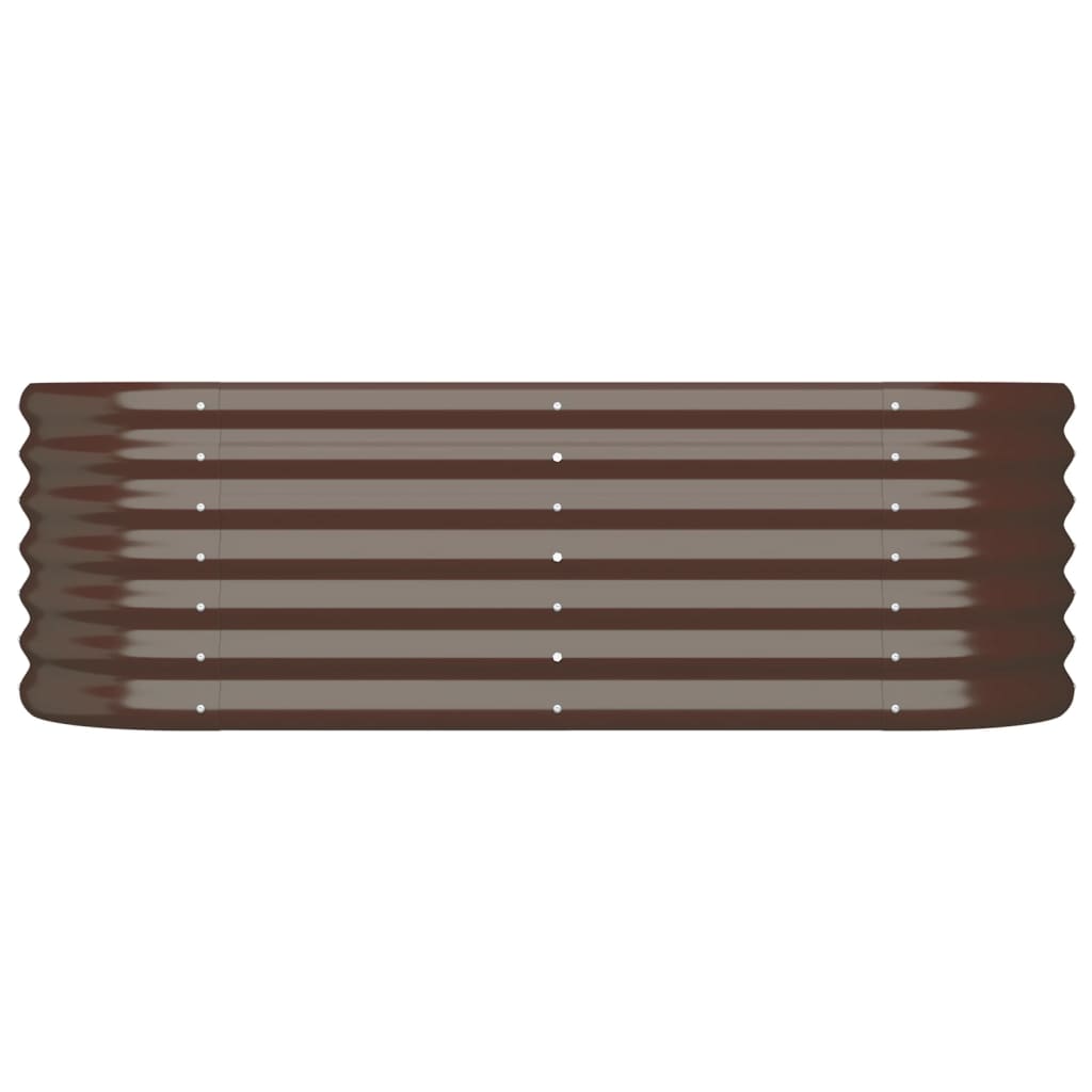Letto Giardino Acciaio Verniciato a Polvere 114x40x36cm Marrone
