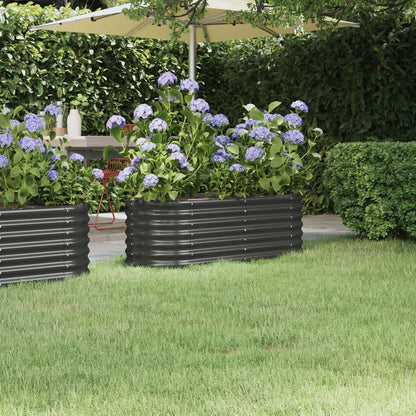 Letto da Giardino in Acciaio a Polvere 114x40x36 cm Antracite