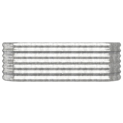 Letto Giardino Acciaio Verniciato a Polvere 114x40x36cm Argento