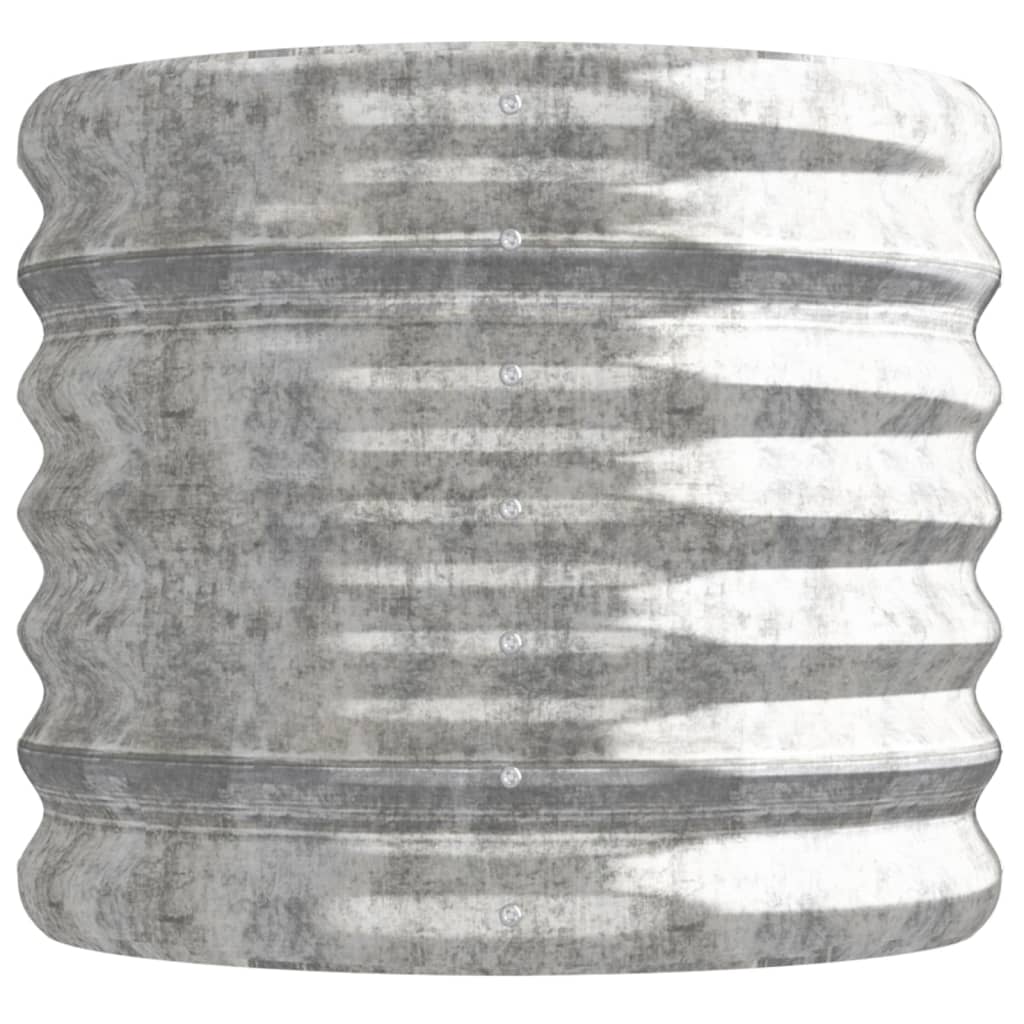 Letto Giardino Acciaio Verniciato a Polvere 114x40x36cm Argento