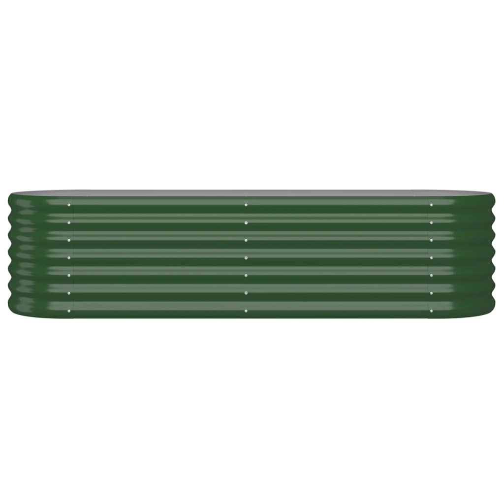 Letto Giardino Acciaio Verniciato a Polvere 152x40x36 cm Verde