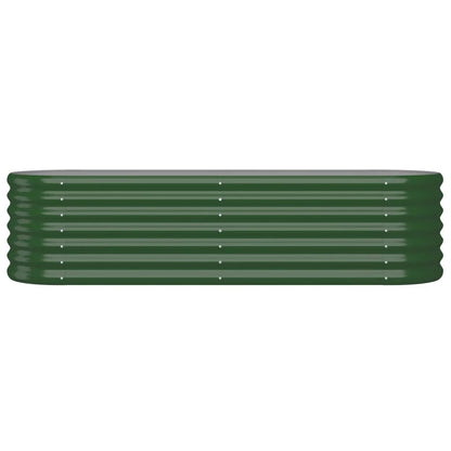 Letto Giardino Acciaio Verniciato a Polvere 152x40x36 cm Verde