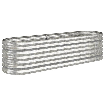 Letto Giardino Acciaio Verniciato a Polvere 152x40x36cm Argento