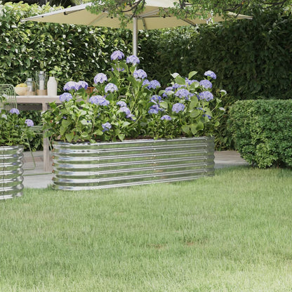 Letto Giardino Acciaio Verniciato a Polvere 152x40x36cm Argento