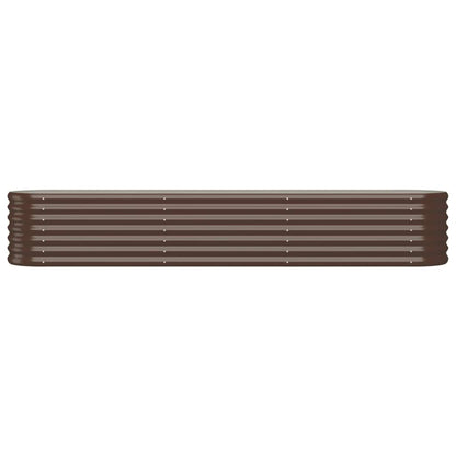 Letto Giardino Acciaio Verniciato a Polvere 224x40x36cm Marrone