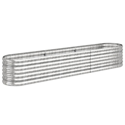 Letto Giardino Acciaio Verniciato a Polvere 224x40x36cm Argento