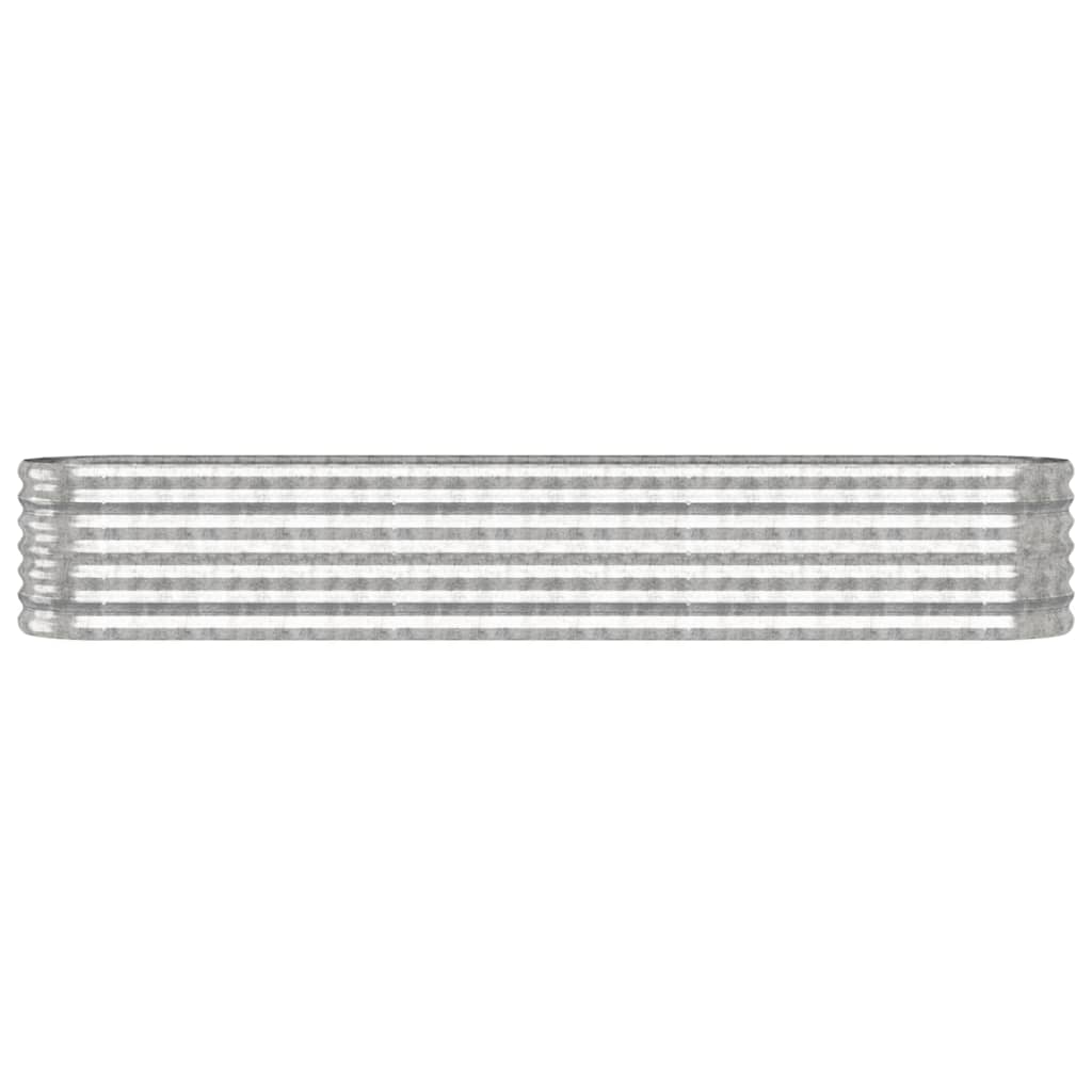 Letto Giardino Acciaio Verniciato a Polvere 224x40x36cm Argento