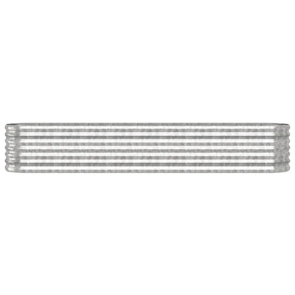 Letto Giardino Acciaio Verniciato a Polvere 224x40x36cm Argento