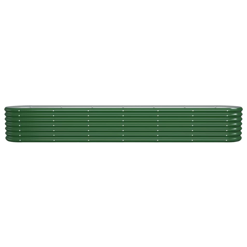 Letto Giardino Acciaio Verniciato a Polvere 224x40x36 cm Verde
