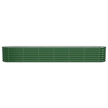 Letto Giardino Acciaio Zincato 224x40x36 cm Verde