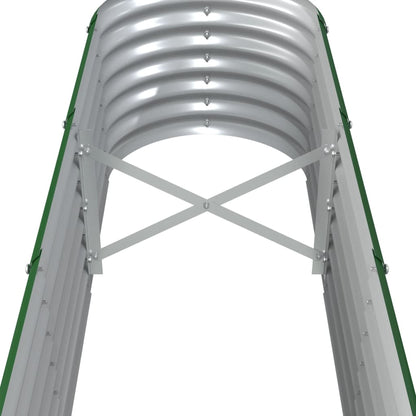 Letto Giardino Acciaio Zincato 224x40x36 cm Verde