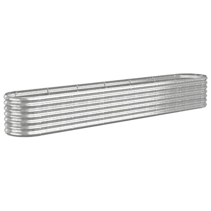 Letto Giardino Acciaio Verniciato a Polvere 260x40x36cm Argento