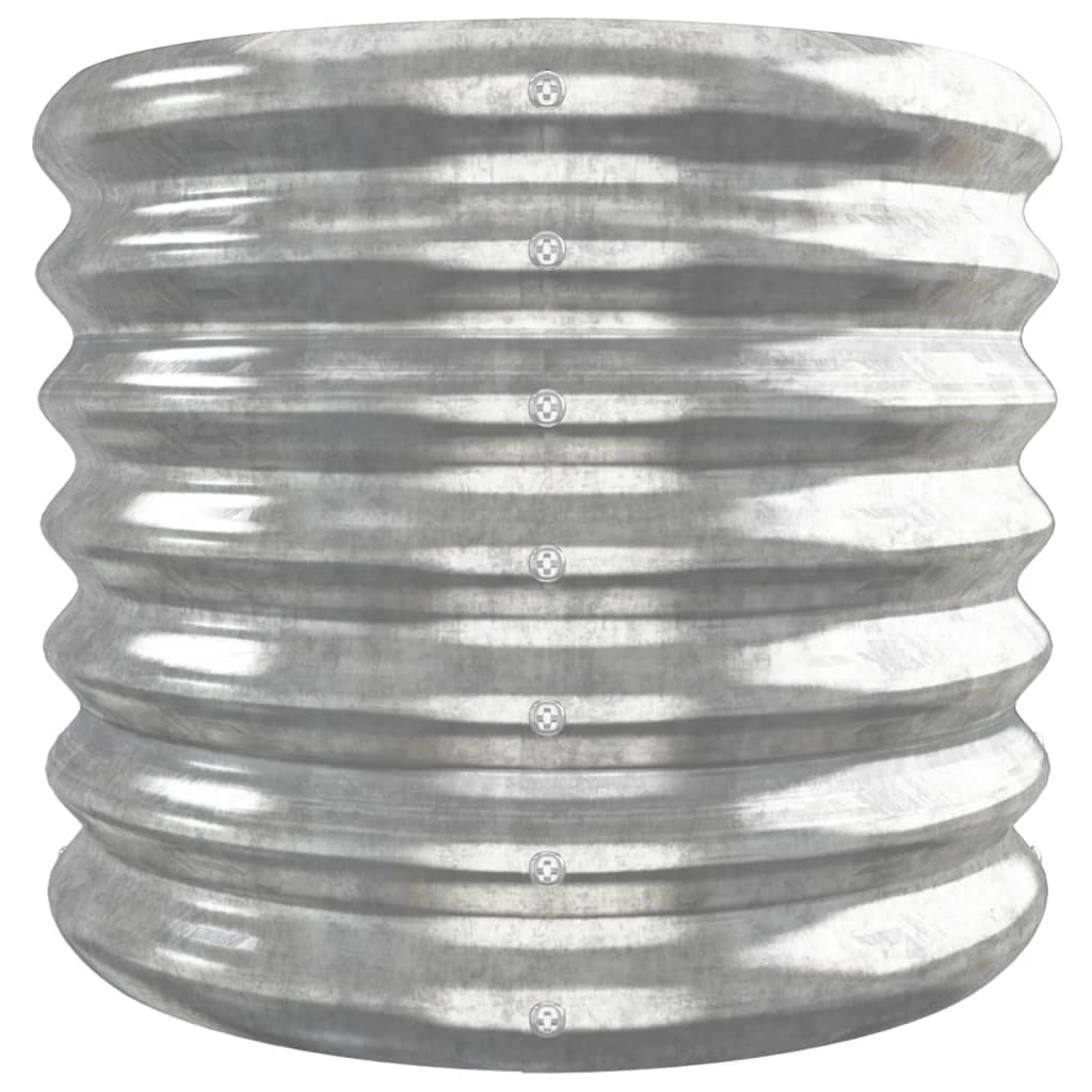 Letto Giardino Acciaio Verniciato a Polvere 260x40x36cm Argento