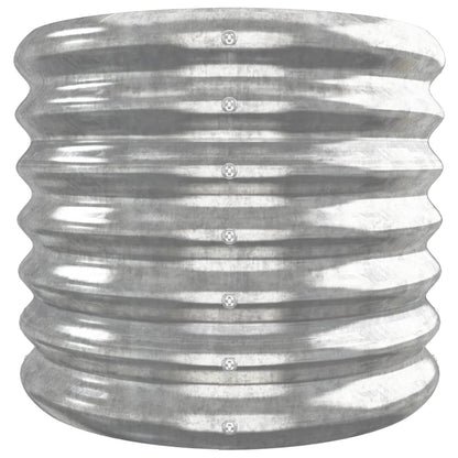 Letto Giardino Acciaio Verniciato a Polvere 260x40x36cm Argento