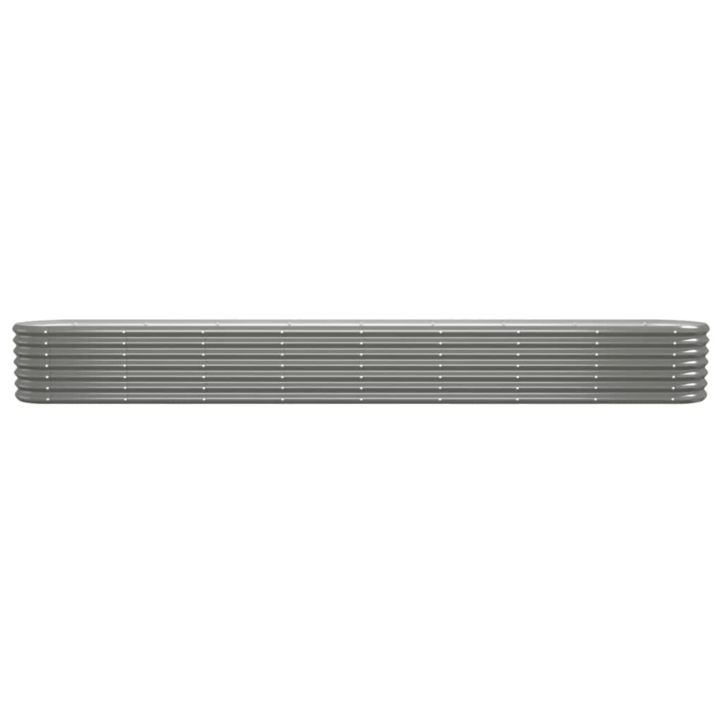 Letto Giardino Acciaio Verniciato a Polvere 332x40x36 cm Grigio