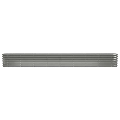 Letto Giardino Acciaio Verniciato a Polvere 332x40x36 cm Grigio