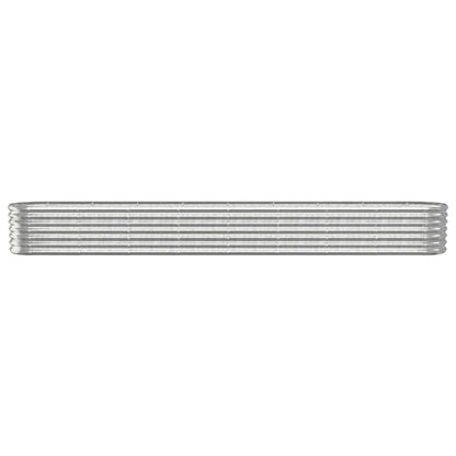 Letto Giardino Acciaio Verniciato a Polvere 332x40x36cm Argento