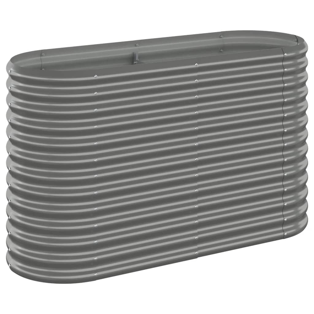 Letto Giardino Acciaio Verniciato a Polvere 114x40x68 cm Grigio