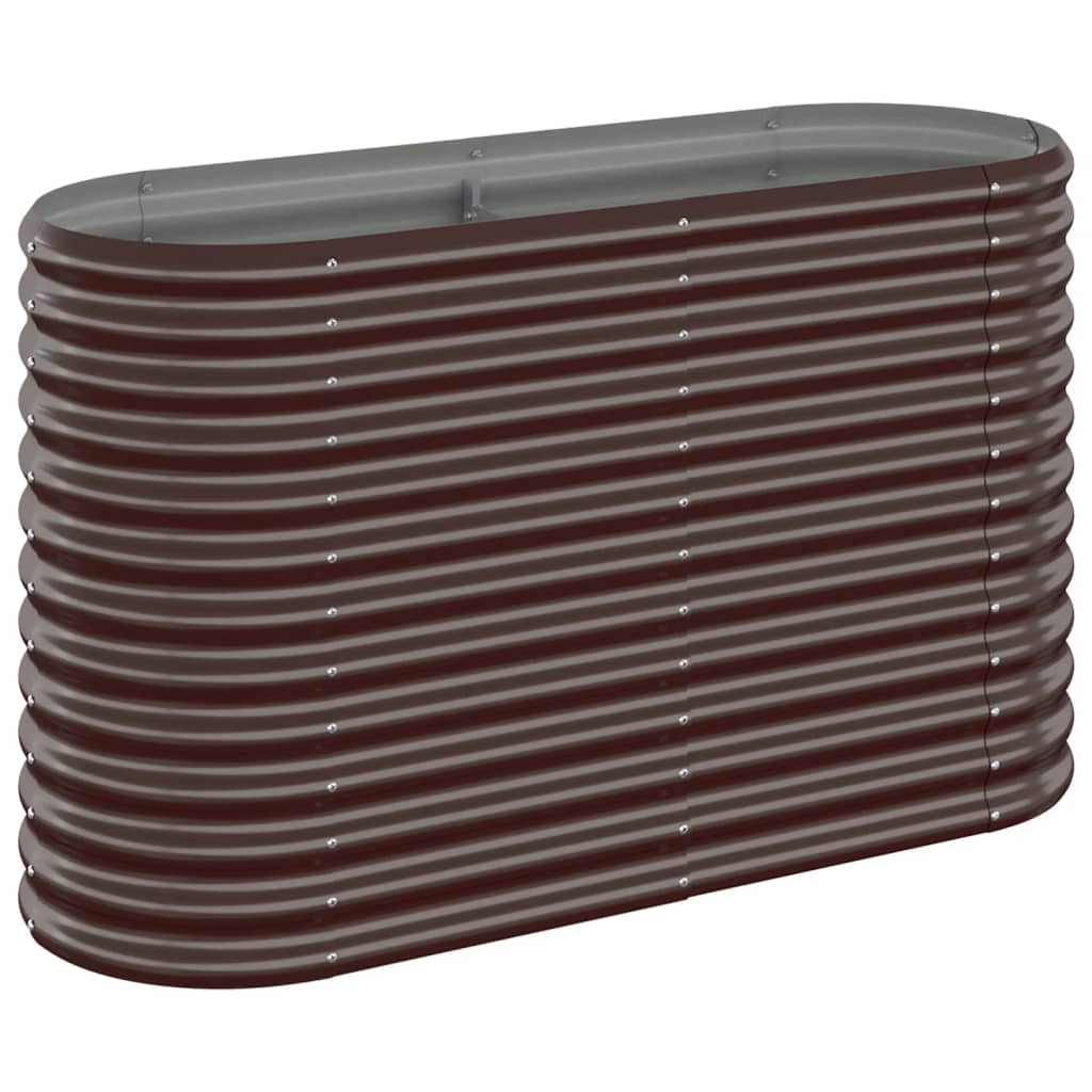 Letto Giardino Acciaio Verniciato a Polvere 114x40x68cm Marrone