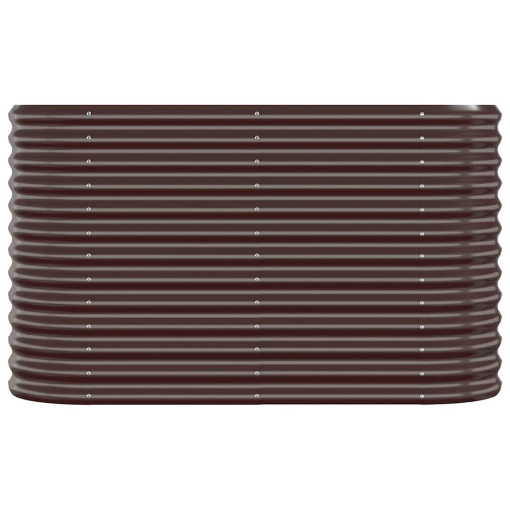 Letto Giardino Acciaio Verniciato a Polvere 114x40x68cm Marrone