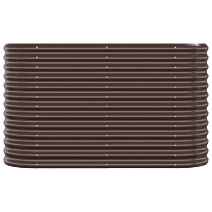 Letto Giardino Acciaio Verniciato a Polvere 114x40x68cm Marrone