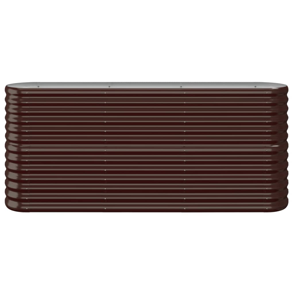 Letto Giardino Acciaio Verniciato a Polvere 152x40x68cm Marrone