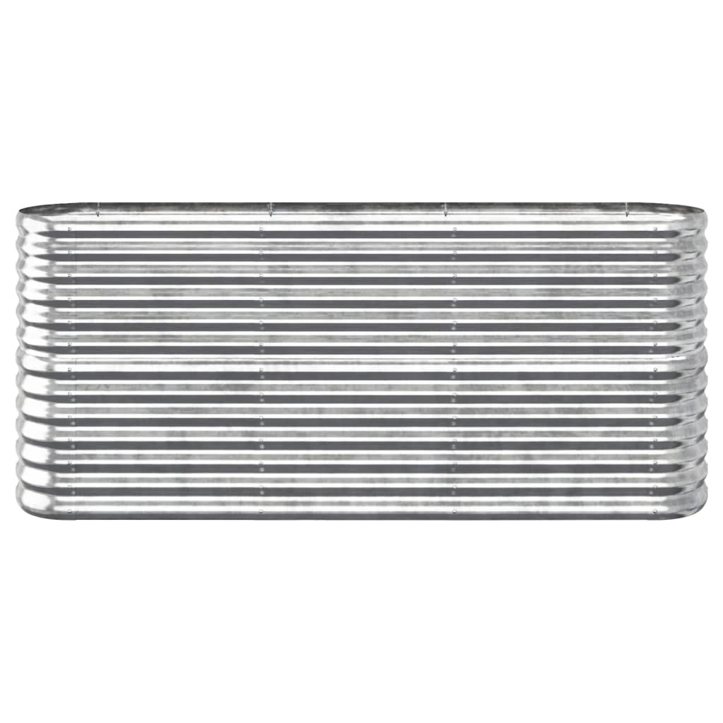 Letto Giardino Acciaio Verniciato a Polvere 152x40x68cm Argento