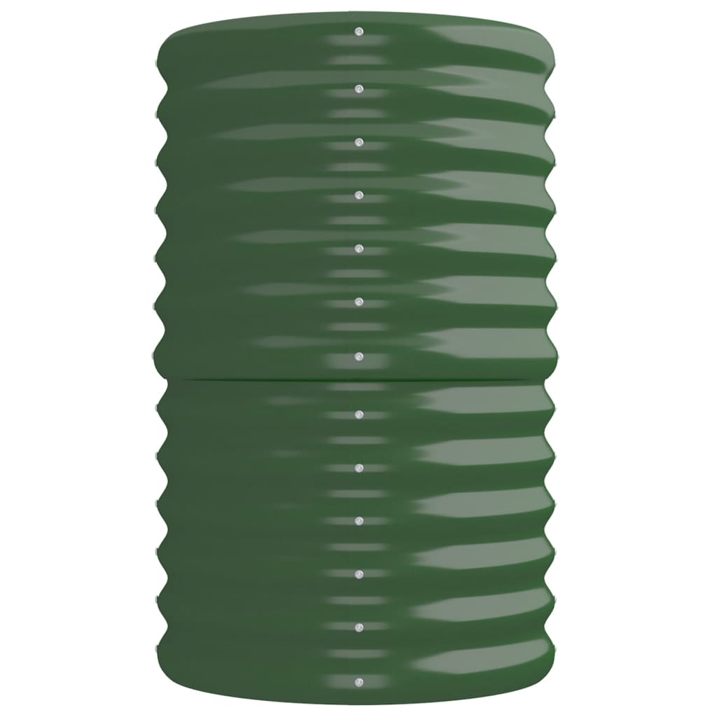 Letto Giardino Acciaio Verniciato a Polvere 224x40x68 cm Verde