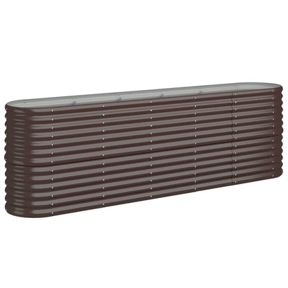 Letto Giardino Acciaio Verniciato a Polvere 224x40x68cm Marrone